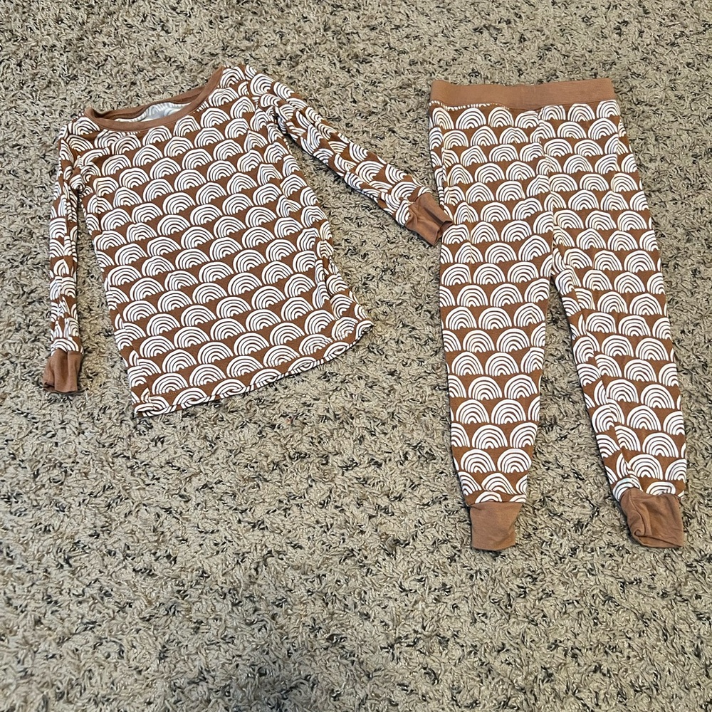 Little Sleepies 18-24 Month Two Piece Rust Rainbows